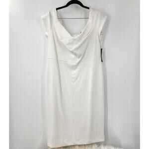 NEW YORK & COMPANY Short Sleeve White Dress Womens Size Extra Large XL *NWT